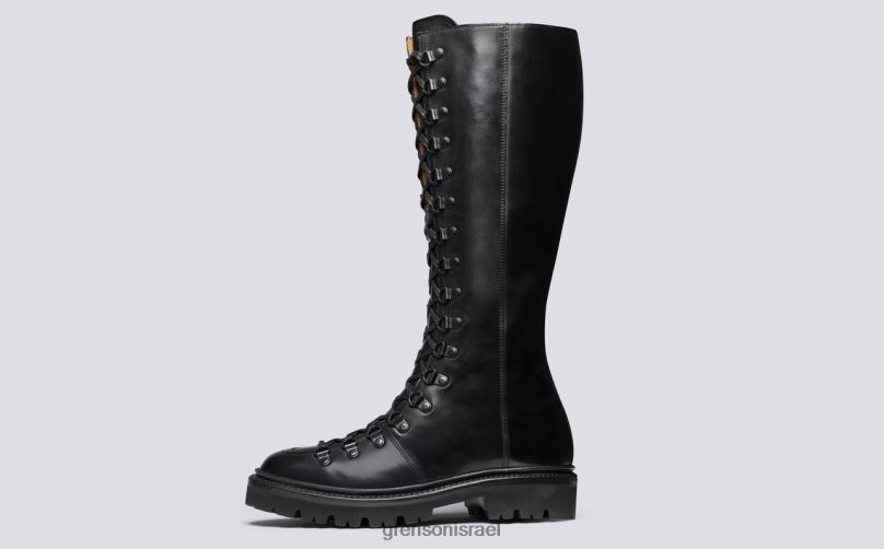נשים שָׁחוֹר נאנט בגובה הברך Grenson J4F4Z304 מגפיים