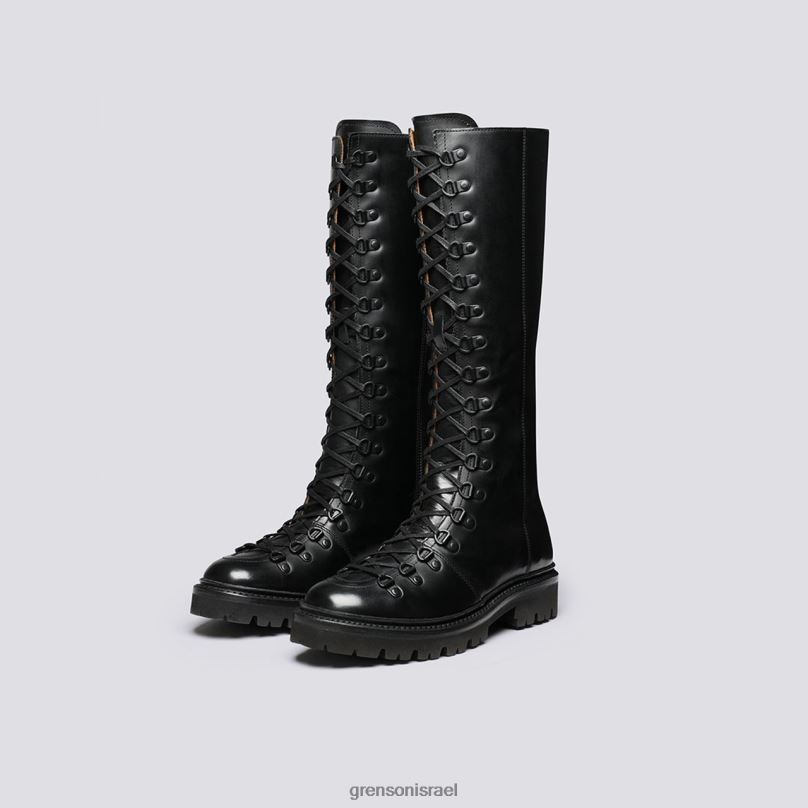 נשים שָׁחוֹר נאנט בגובה הברך Grenson J4F4Z304 מגפיים