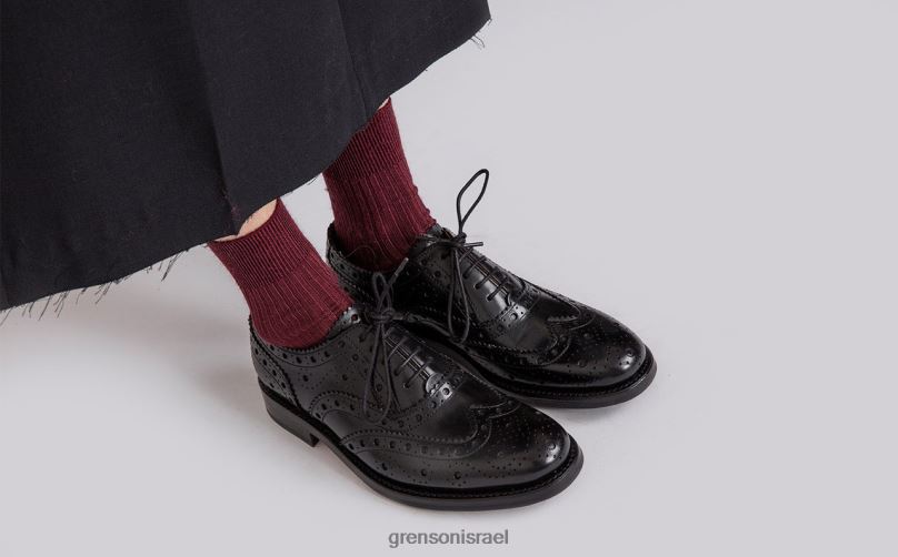 נשים שָׁחוֹר אוונגלין Grenson J4F4Z321 נעליים רשמיות
