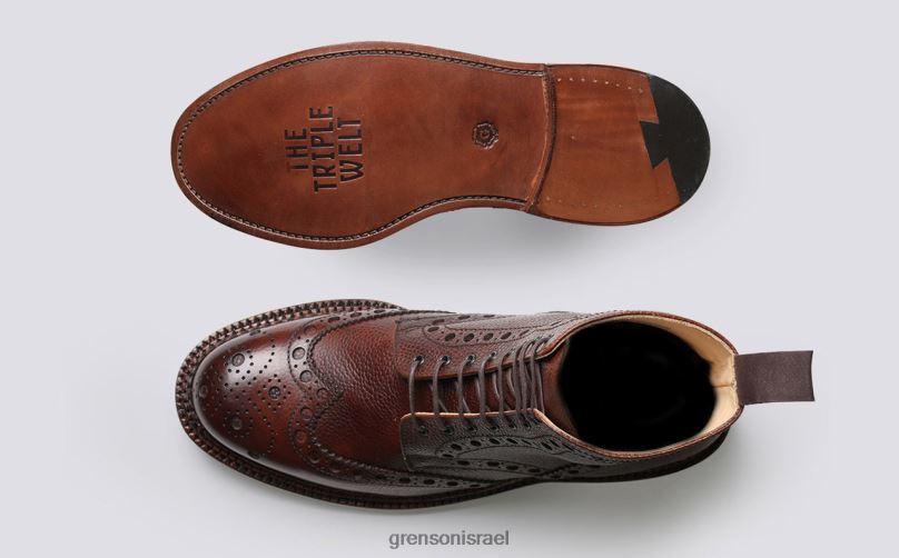 גברים חום כהה פרד Grenson J4F4Z36 מגפיים