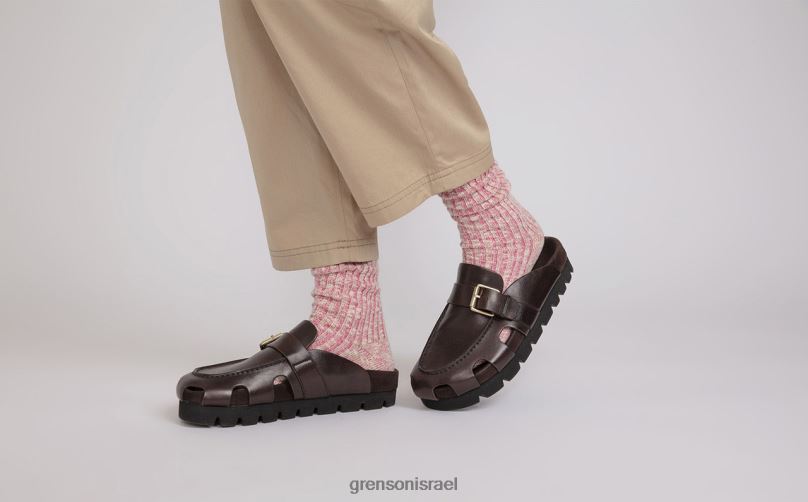 נשים חום כהה מנוקד Grenson J4F4Z371 סנדלים