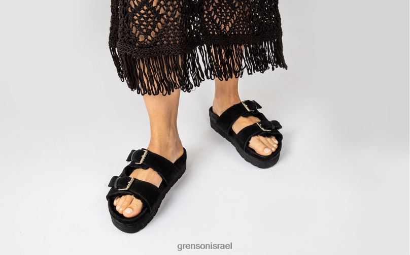 נשים שָׁחוֹר צוֹמֵחַ Grenson J4F4Z375 סנדלים