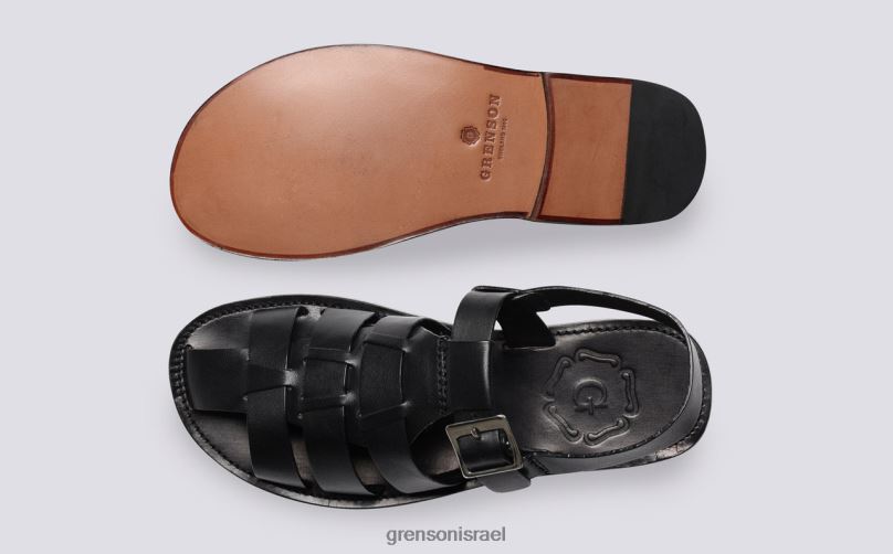 נשים שָׁחוֹר מלכה Grenson J4F4Z382 סנדלים