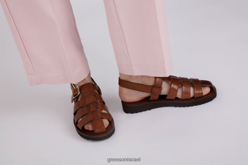נשים שזוף צבוע ביד מלכה Grenson J4F4Z384 סנדלים