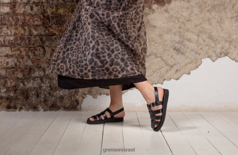 נשים שָׁחוֹר מלכה Grenson J4F4Z385 סנדלים