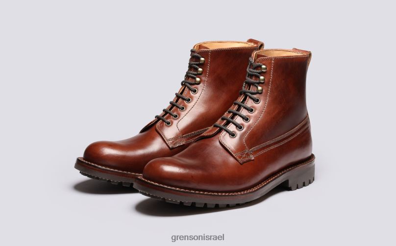 גברים חום כהה וינסנט Grenson J4F4Z43 מגפיים