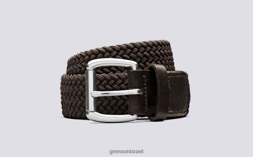 לִשְׁנֵי הַמִינִים חום כהה חגורה ארוגה Grenson J4F4Z521 אביזרים