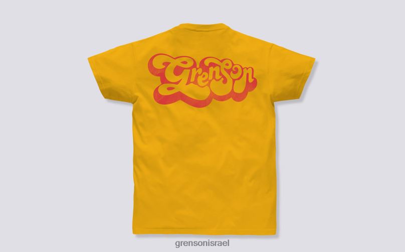 לִשְׁנֵי הַמִינִים צהוב חולצת טריקו תסריט Grenson J4F4Z525 בגדים