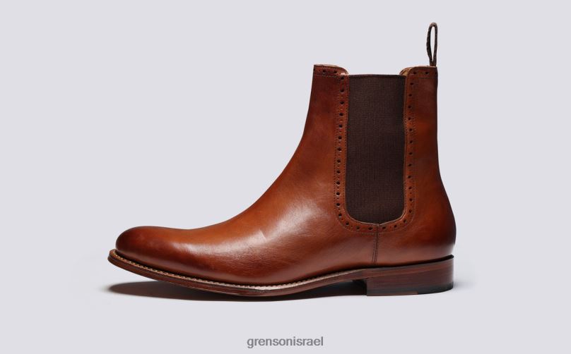 גברים שזוף צבוע ביד הווארד Grenson J4F4Z59 מגפיים
