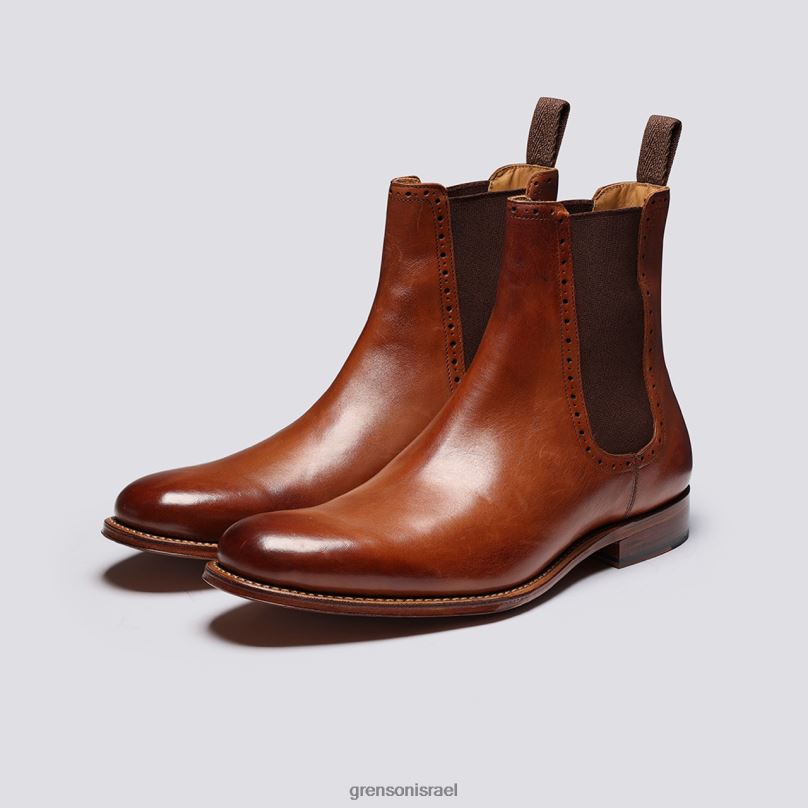 גברים שזוף צבוע ביד הווארד Grenson J4F4Z59 מגפיים