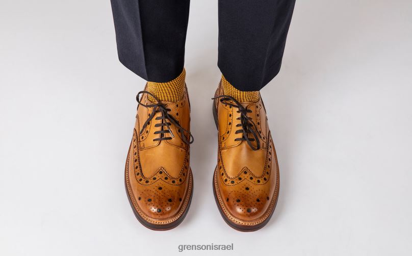 גברים לְהִשְׁתַזֵף ארצ'י Grenson J4F4Z67 נעליים רשמיות