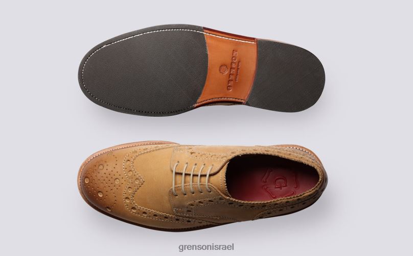 גברים ג'ינג'ר מבריק ארצ'י Grenson J4F4Z110 נעלי brogues