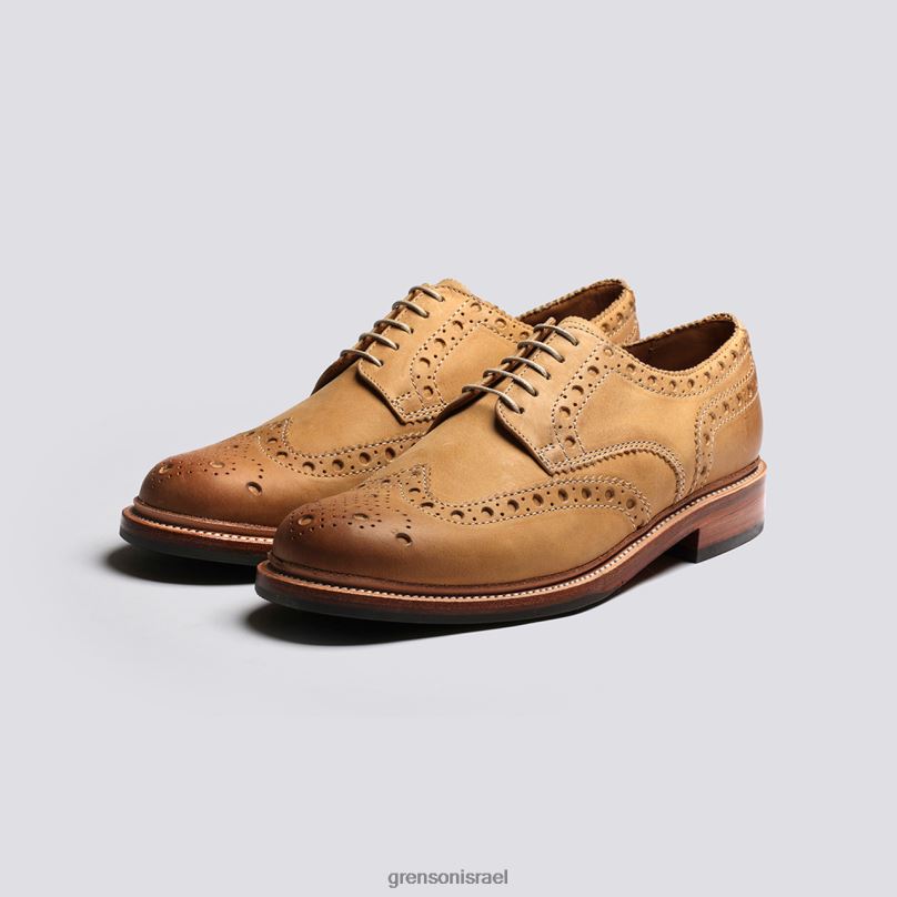 גברים ג'ינג'ר מבריק ארצ'י Grenson J4F4Z110 נעלי brogues