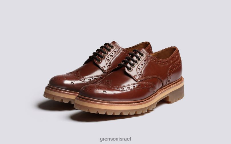 גברים לְהִשְׁתַזֵף ארצ'י Grenson J4F4Z112 נעלי brogues
