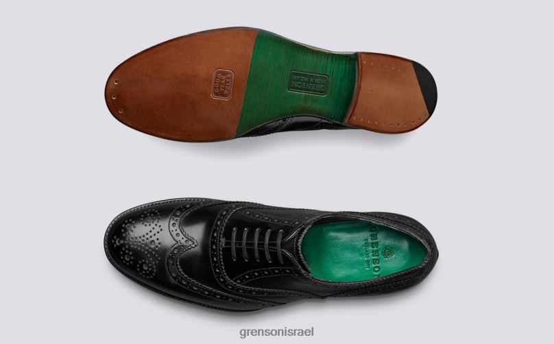 גברים שחור/ירקן מַשׁדֵדָה Grenson J4F4Z125 נעלי brogues