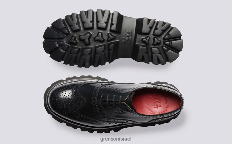 נשים שָׁחוֹר ורד Grenson J4F4Z334 נעלי brogues