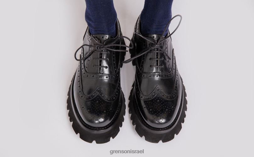 נשים שָׁחוֹר ורד Grenson J4F4Z334 נעלי brogues