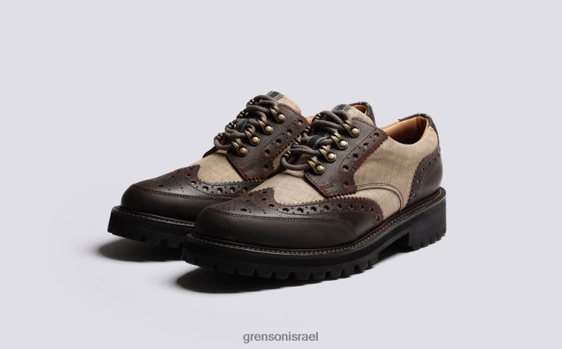 גברים בז' archie tech Grenson J4F4Z107 נעלי brogues