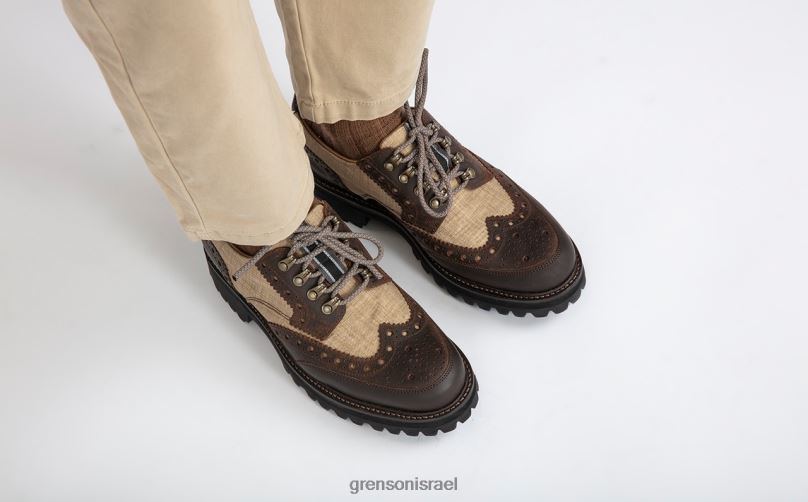 גברים בז' archie tech Grenson J4F4Z107 נעלי brogues