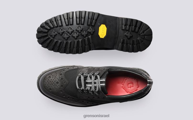 גברים שָׁחוֹר archie tech Grenson J4F4Z108 נעלי brogues