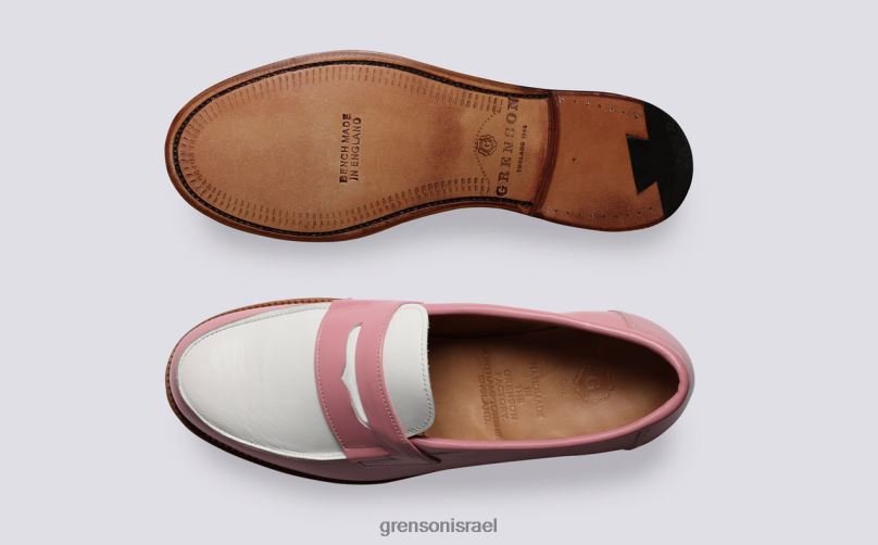 נשים ורוד/לבן epsom Grenson J4F4Z235 מוֹקָסִינִים