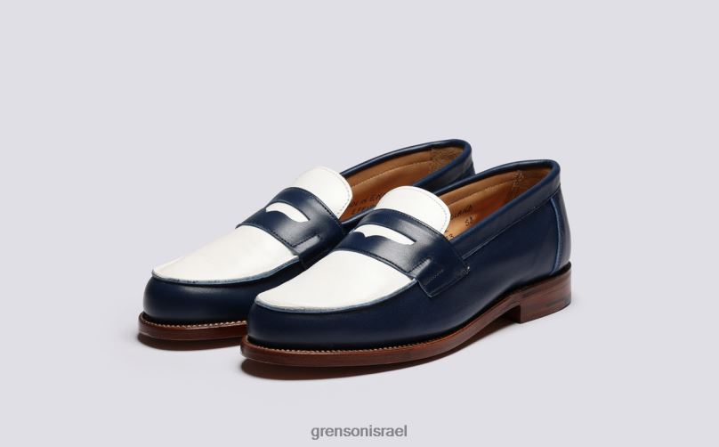 נשים חיל הים/לבן epsom Grenson J4F4Z238 מוֹקָסִינִים