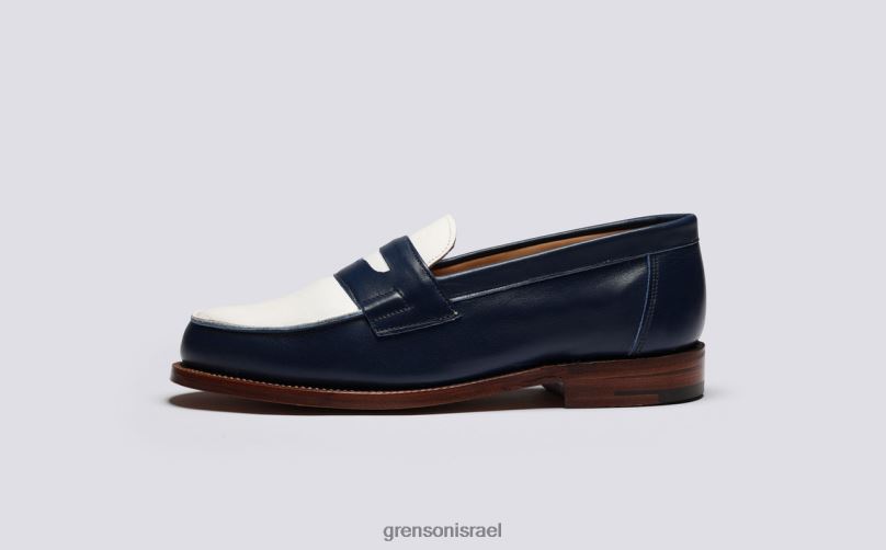 נשים חיל הים/לבן epsom Grenson J4F4Z238 מוֹקָסִינִים