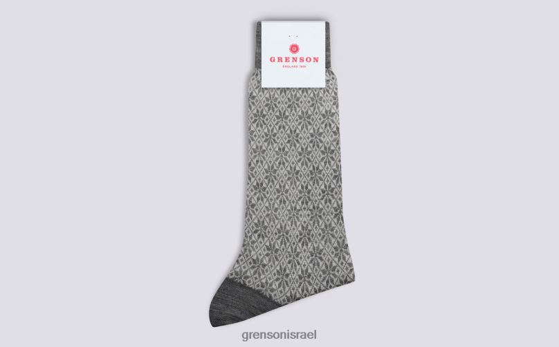 נשים אפור גרב פתית שלג fairisle Grenson J4F4Z470 אביזרים