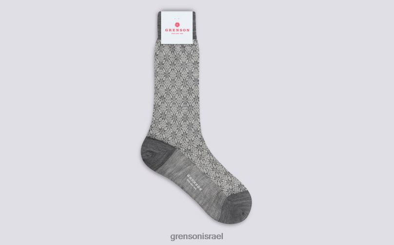 נשים אפור גרב פתית שלג fairisle Grenson J4F4Z470 אביזרים